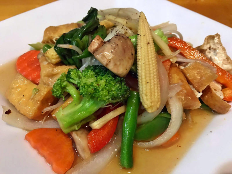 Vegan mixed veggies stir fry Ma Now Thai Kitchen