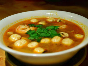 Prawn hot & sour soup